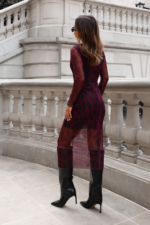 Sukienka Tiulowa Lush Bordo łatki