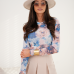 Bluzka Tiulowa Blake - Rose Blue And Beige