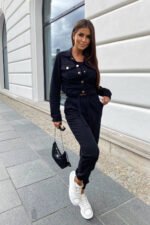 Milano 3 Częściowy Zestaw Dresowy - Czarny