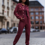 Milano 3 Częściowy Zestaw Dresowy - Bordo