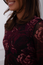 Bluzka Tiulowa Blake - Bouquet Bordo