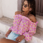 Bluzka Hiszpanka Mia - Pink Limones