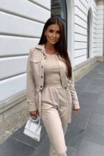 Milano 3 Częściowy Zestaw Dresowy - Beż