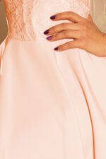 Sukienka Marta z koronką — Brzoskwinia