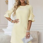 Sukienka Neva — Pastelowy żółty
