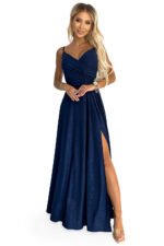 Sukienka Chiara maxi — Granatowa z brokatem