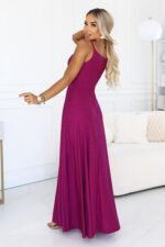 Sukienka Chiara maxi — Brokatowa fuksja