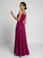 Sukienka Chiara maxi — Brokatowa fuksja