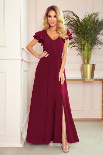 Sukienka Lidia maxi — Bordowa