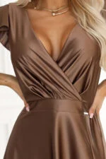 Sukienka Crystal maxi — Mocha mousse