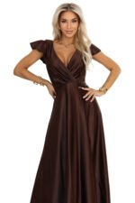 Sukienka Crystal maxi — Czekoladowa
