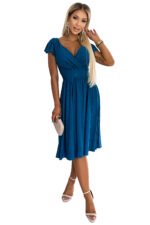 Sukienka Matilde — Morska z brokatem