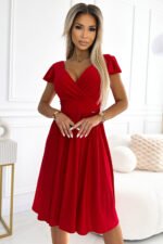 Czerwona z brokatem