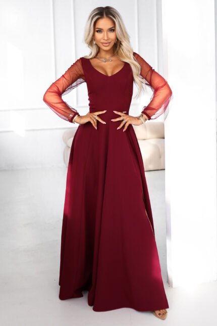 Sukienka Loretta maxi — Bordo