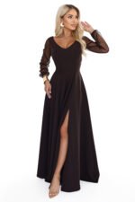 Sukienka Loretta maxi — Czekoladowy brąz