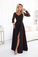 Sukienka Loretta maxi — Czekoladowy brąz