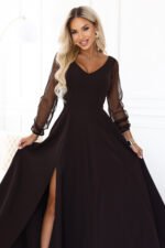 Sukienka Loretta maxi — Czekoladowy brąz