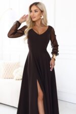 Sukienka Loretta maxi — Czekoladowy brąz