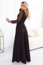 Sukienka Loretta maxi — Czekoladowy brąz