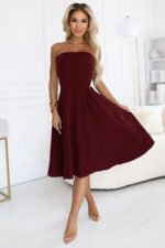 Sukienka Vivienne midi — Bordo