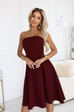Sukienka Vivienne midi — Bordo