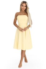 Sukienka Vivienne midi — Pastelowy żółty