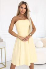 Sukienka Vivienne midi — Pastelowy żółty