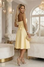 Sukienka Vivienne midi — Pastelowy żółty