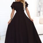 Sukienka Mirella maxi — Czekoladowy brąz