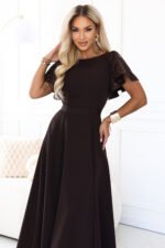 Sukienka Mirella maxi — Czekoladowy brąz