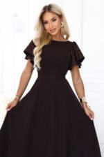 Sukienka Mirella maxi — Czekoladowy brąz