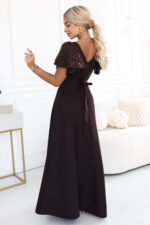 Sukienka Mirella maxi — Czekoladowy brąz