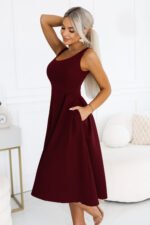 Sukienka Alva midi — Bordo