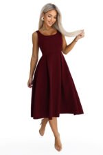 Sukienka Alva midi — Bordo