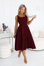 Sukienka Alva midi — Bordo