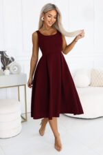 Sukienka Alva midi — Bordo