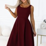 Sukienka Alva midi — Bordo