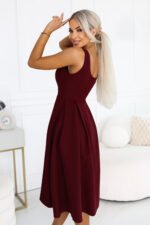 Sukienka Alva midi — Bordo