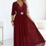 Sukienka Elvia maxi — Bordo