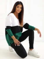 Bluza Lotta z dekoltem V — Ciemny zielony