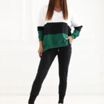 Bluza Lotta z dekoltem V — Ciemny zielony