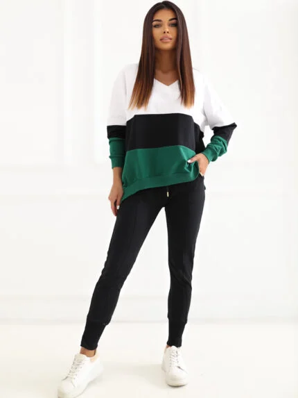 Bluza Lotta z dekoltem V — Ciemny zielony