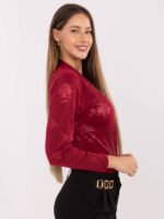 Body z kopertowym dekoltem — Bordo