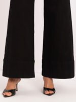 Jeansy wide leg z wysokim stanem — Czerń