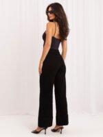 Jeansy wide leg z wysokim stanem — Czerń