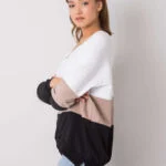 Bluza Lotta z dekoltem V — Czarno-beżowy