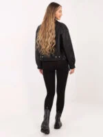 Legginsy Rissa z lampasami — Czarno-srebrny