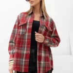 Flanelowa koszula w kratę — Czerwony