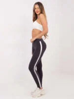 Legginsy Rissa z lampasami — Ciemny szary