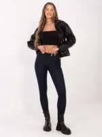 Legginsy Rissa z lampasami — Granat
